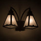 Meyda Lighting Arnage 19" 2-Light Timeless Bronze Wall Sconce With Frosted Seeded Shade Glass