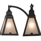 Meyda Lighting Arnage 19" 2-Light Timeless Bronze Wall Sconce With Frosted Seeded Shade Glass