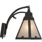 Meyda Lighting Arnage 19" 2-Light Timeless Bronze Wall Sconce With Frosted Seeded Shade Glass