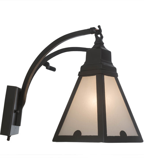 Meyda Lighting Arnage 19" 2-Light Timeless Bronze Wall Sconce With Frosted Seeded Shade Glass