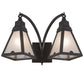 Meyda Lighting Arnage 19" 2-Light Timeless Bronze Wall Sconce With Frosted Seeded Shade Glass