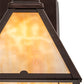 Meyda Lighting Arnage 7" Mahogany Bronze Wall Sconce With Beige Art Shade Glass