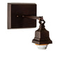 Meyda Lighting Arnage 7" Mahogany Bronze Wall Sconce With Beige Art Shade Glass