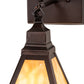 Meyda Lighting Arnage 7" Mahogany Bronze Wall Sconce With Beige Art Shade Glass