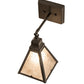 Meyda Lighting Arnage 7" Oil Rubbed Bronze Wall Sconce With Silver Mica Shade Glass