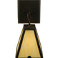 Meyda Lighting Arnage 7" Timeless Bronze Pull Chain Wall Sconce With Beige Art Shade Glass