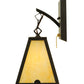 Meyda Lighting Arnage 7" Timeless Bronze Pull Chain Wall Sconce With Beige Art Shade Glass