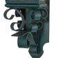 Meyda Lighting Arnette 9" 2-Light Golden Verdigris Lantern Wall Sconce With Clear Seeded Shade Glass