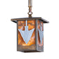 Meyda Lighting Arrowhead 10" Antique Copper Mini Pendant Light With Honey Amber Shade Glass