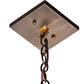 Meyda Lighting Arrowhead 10" Antique Copper Mini Pendant Light With Honey Amber Shade Glass