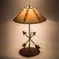 Meyda Lighting Arrowhead 23" Red Rust Table Lamp With Beige Fabric Shade