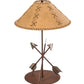 Meyda Lighting Arrowhead 23" Red Rust Table Lamp With Beige Fabric Shade