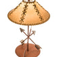 Meyda Lighting Arrowhead 23" Red Rust Table Lamp With Beige Fabric Shade