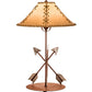 Meyda Lighting Arrowhead 23" Red Rust Table Lamp With Beige Fabric Shade