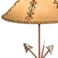 Meyda Lighting Arrowhead 23" Red Rust Table Lamp With Beige Fabric Shade