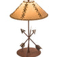 Meyda Lighting Arrowhead 23" Red Rust Table Lamp With Beige Fabric Shade