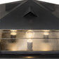 Meyda Lighting Arrowhead 31" 4-Light Black Outdoor Pier Mount Light With Clear Seeded Shade Glass
