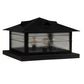 Meyda Lighting Arrowhead 31" 4-Light Craftsman Brown Outdoor Pier Mount Light With Clear Seeded Shade Glass