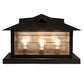 Meyda Lighting Arrowhead 31" 4-Light Craftsman Brown Outdoor Pier Mount Light With Clear Seeded Shade Glass
