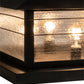 Meyda Lighting Arrowhead 31" 4-Light Craftsman Brown Outdoor Pier Mount Light With Clear Seeded Shade Glass