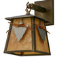 Meyda Lighting Arrowhead 7" Antique Copper Wall Sconce With Ambra Siena Acrylic Shade