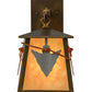 Meyda Lighting Arrowhead 7" Antique Copper Wall Sconce With Ambra Siena Acrylic Shade
