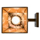 Meyda Lighting Arrowhead 7" Antique Copper Wall Sconce With Ambra Siena Acrylic Shade