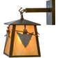 Meyda Lighting Arrowhead 7" Antique Copper Wall Sconce With Ambra Siena Acrylic Shade