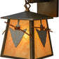 Meyda Lighting Arrowhead 7" Antique Copper Wall Sconce With Ambra Siena Acrylic Shade