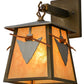 Meyda Lighting Arrowhead 7" Antique Copper Wall Sconce With Ambra Siena Acrylic Shade