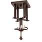 Meyda Lighting Arrowhead 7"Sq 2-Light Mahogany Bronze Flush Mount Light Hardware