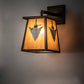 Meyda Lighting Arrowhead 9" Antique Copper Wall Sconce With Amber Siena Idalight Shade