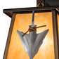 Meyda Lighting Arrowhead 9" Antique Copper Wall Sconce With Amber Siena Idalight Shade