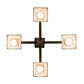 Meyda Lighting Arrowhead Mission 26" 4-Light Mahogany Bronze Chandelier With Brown Shade Glass