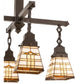 Meyda Lighting Arrowhead Mission 26" 4-Light Mahogany Bronze Chandelier With Brown Shade Glass