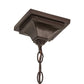 Meyda Lighting Arrowhead Mission 26" 4-Light Mahogany Bronze Chandelier With Brown Shade Glass