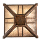 Meyda Lighting Arta 32" 4-Light Hanna Copper Semi-flush Mount Light With Silver Mica Shade Glass
