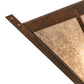 Meyda Lighting Arta 32" 4-Light Hanna Copper Semi-flush Mount Light With Silver Mica Shade Glass