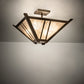 Meyda Lighting Arta 32" 4-Light Tyler Bronze Semi-flush Mount Light With Silver Mica Shade Glass