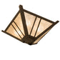 Meyda Lighting Arta 32" 4-Light Tyler Bronze Semi-flush Mount Light With Silver Mica Shade Glass