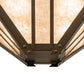 Meyda Lighting Arta 32" 4-Light Tyler Bronze Semi-flush Mount Light With Silver Mica Shade Glass