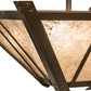 Meyda Lighting Arta 32" 4-Light Tyler Bronze Semi-flush Mount Light With Silver Mica Shade Glass