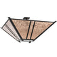 Meyda Lighting Arta 68" 6-Light Chestnut Pendant Light With Silver Mica Shade Glass