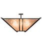 Meyda Lighting Arta 68" 6-Light Chestnut Pendant Light With Silver Mica Shade Glass