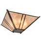 Meyda Lighting Arta 68" 6-Light Chestnut Pendant Light With Silver Mica Shade Glass