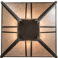 Meyda Lighting Arta 68" 6-Light Chestnut Pendant Light With Silver Mica Shade Glass