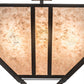 Meyda Lighting Arta 68" 6-Light Chestnut Pendant Light With Silver Mica Shade Glass
