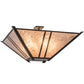 Meyda Lighting Arta 68" 6-Light Chestnut Pendant Light With Silver Mica Shade Glass
