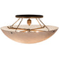Meyda Lighting Artesia 42" 8-Light Cortez Gold Semi-flush Mount Light With Whitestone Idalight Shade Glass