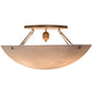 Meyda Lighting Artesia 42" 8-Light Cortez Gold Semi-flush Mount Light With Whitestone Idalight Shade Glass